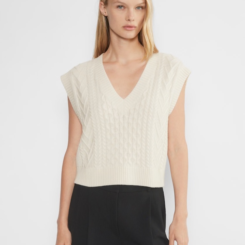 Aritzia Babaton Merino Wool Knit Sweater Vest XXS